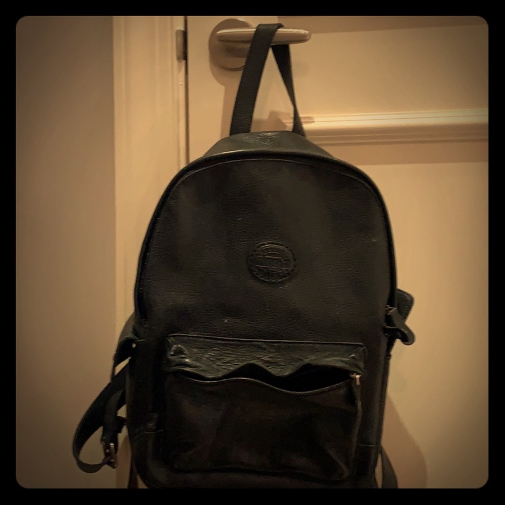 COPY - Roots black leather backpack